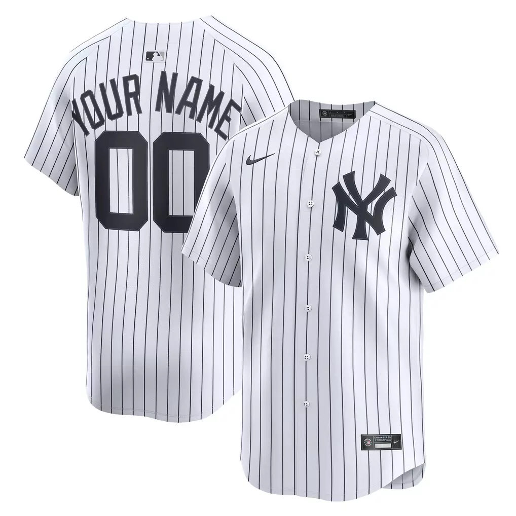 New York Yankees 2023 Nike Home Limited Custom Jersey | Classic White Design | Perfect for Game Day | For Men, Women & Youth