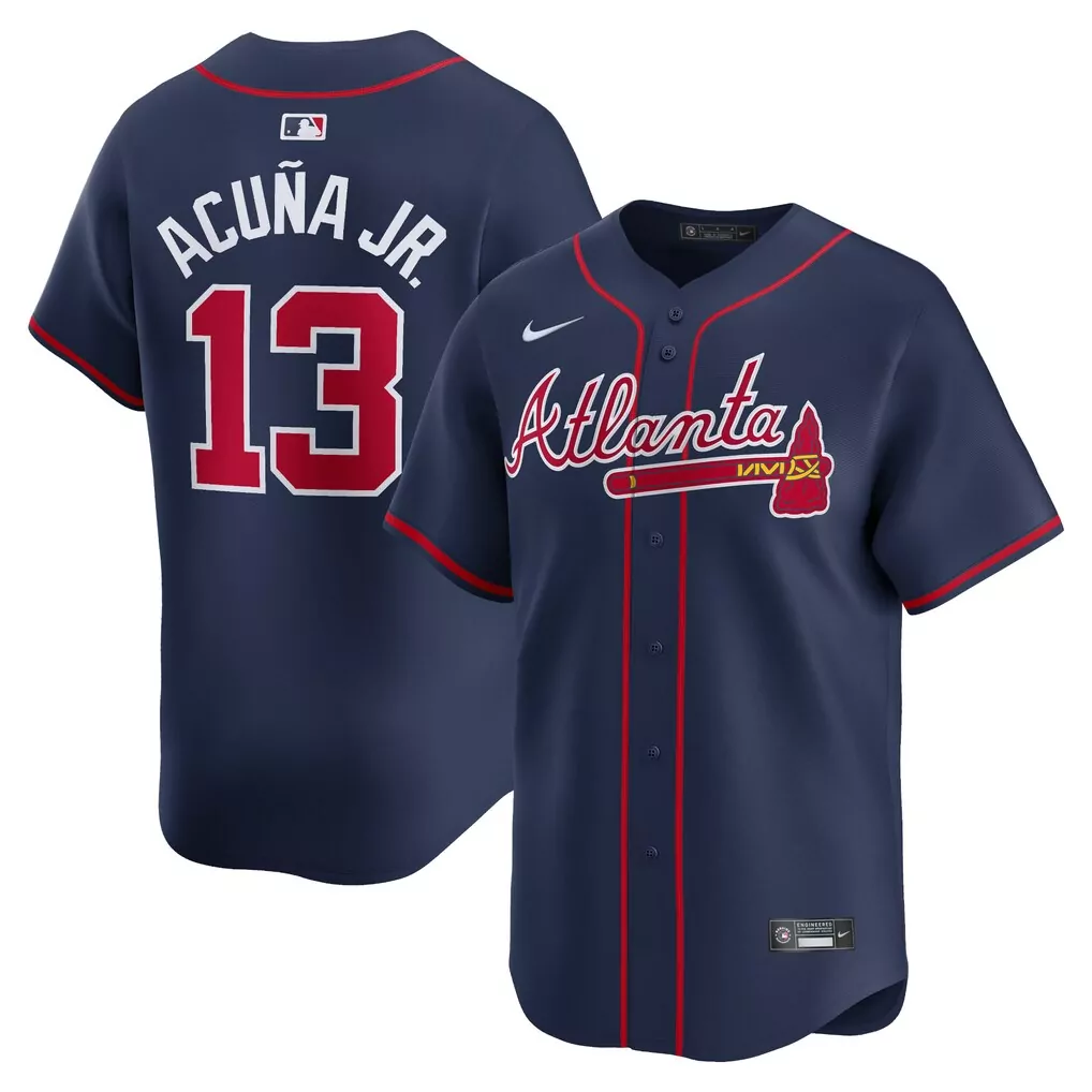 Ronald Acuña Jr. Atlanta Braves Nike Alternate Limited Player Jersey | Navy | Trendy Fan Gear | For Men, Women & Yout