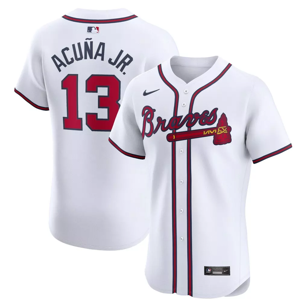 Ronald Acuña Jr. Atlanta Braves Home Elite Jersey | White | Nike Fan Gear for Men, Women & Yout