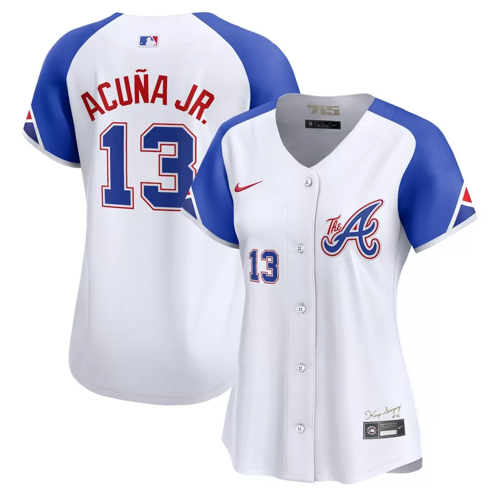 Ronald Acuña Jr. Atlanta Braves Youth Alternate Limited Player Jersey | Navy | Nike Fan Gear for Young Fan