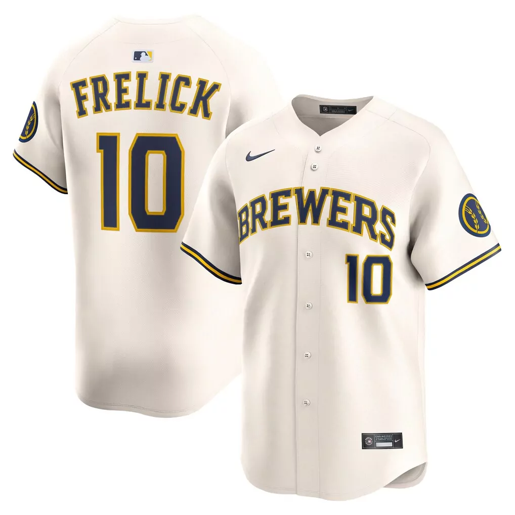 sal frelick milwaukee brewers nike home limited player jersey cream