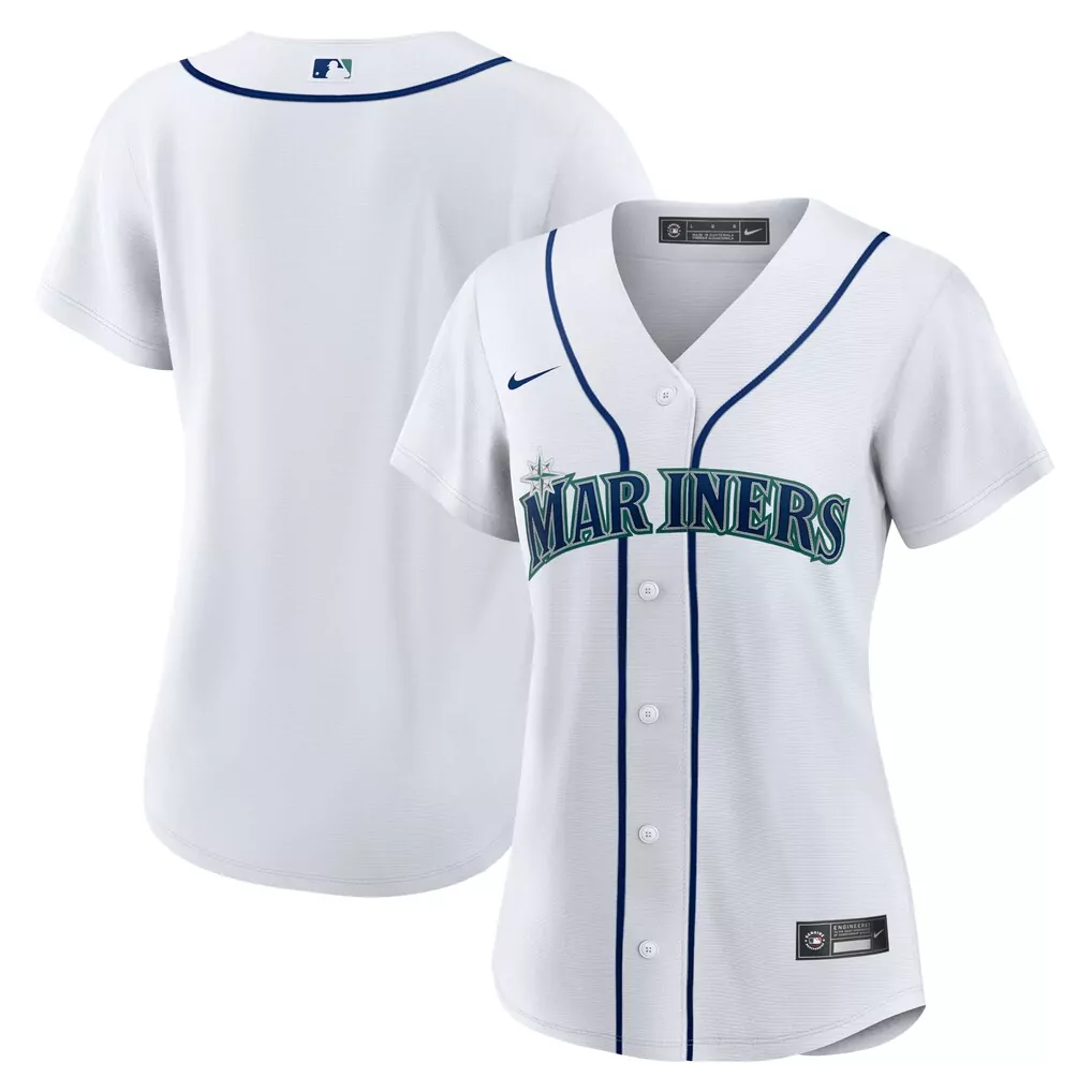 seattle mariners nike women s home replica team jersey white