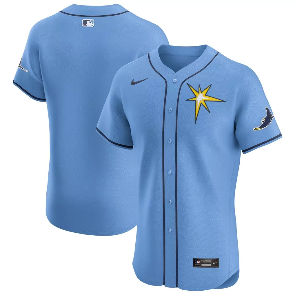 tampa bay rays nike alternate vapor premier elite patch jersey light blue