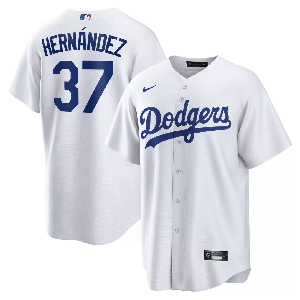Teoscar Hernández Los Angeles Dodgers Nike Home Replica Jersey | Classic White Fan Gear | For Men, Women & Yout
