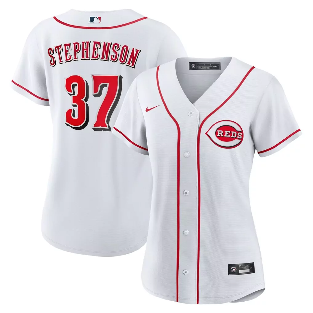 tyler stephenson cincinnati reds nike women s home replica jersey white