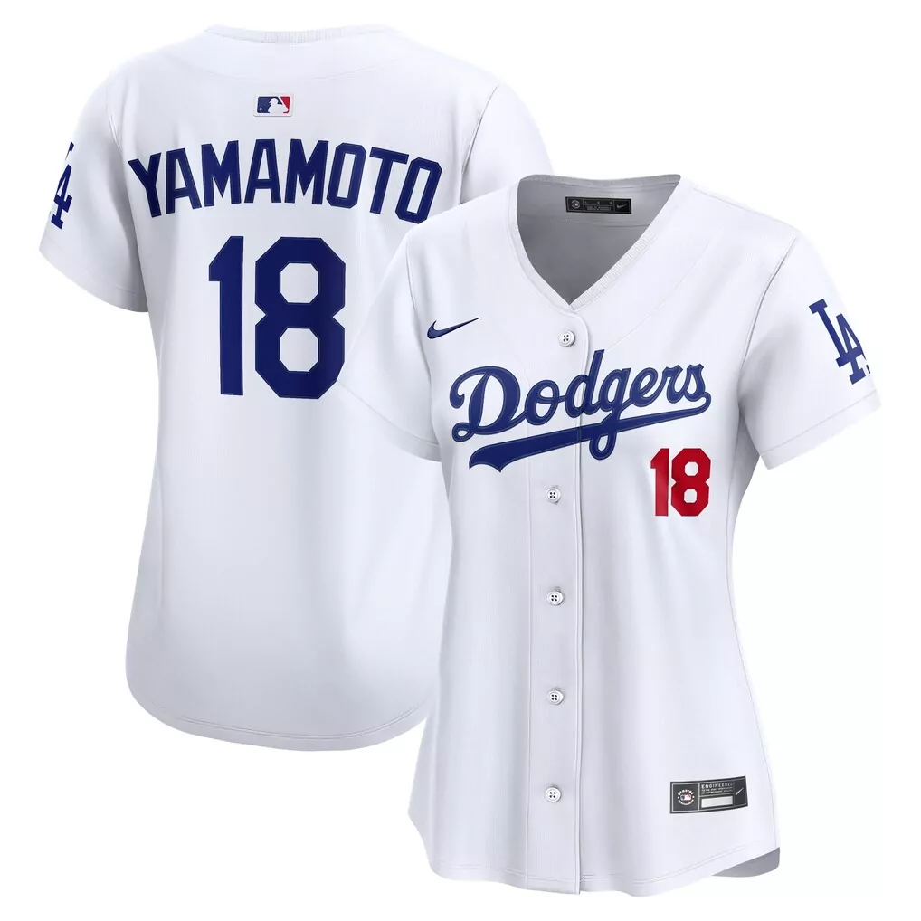 Yoshinobu Yamamoto Dodgers Nike Dri-Fit Home Limited Jersey | White Style | Fan Gear for Men, Women & Youth