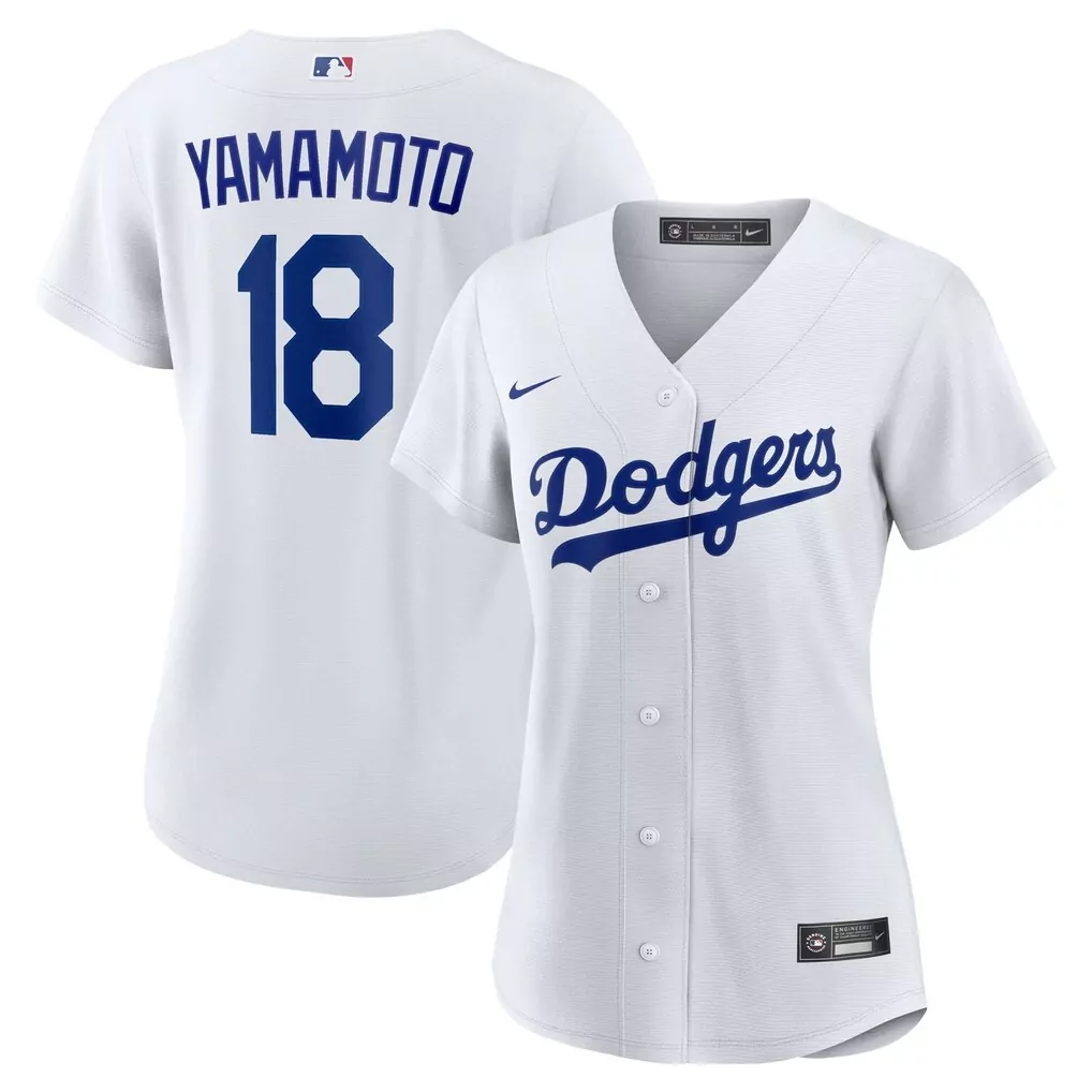 Yoshinobu Yamamoto Dodgers Nike Women's Home Replica Jersey | White Style | Fan Gear for Men, Women & Youth