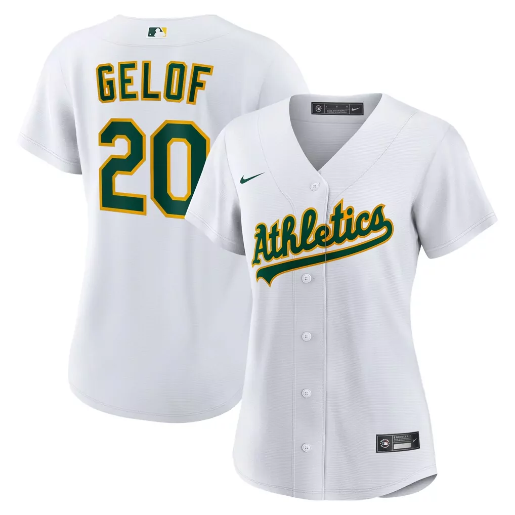 zack gelof athletics nike women s home replica jersey white