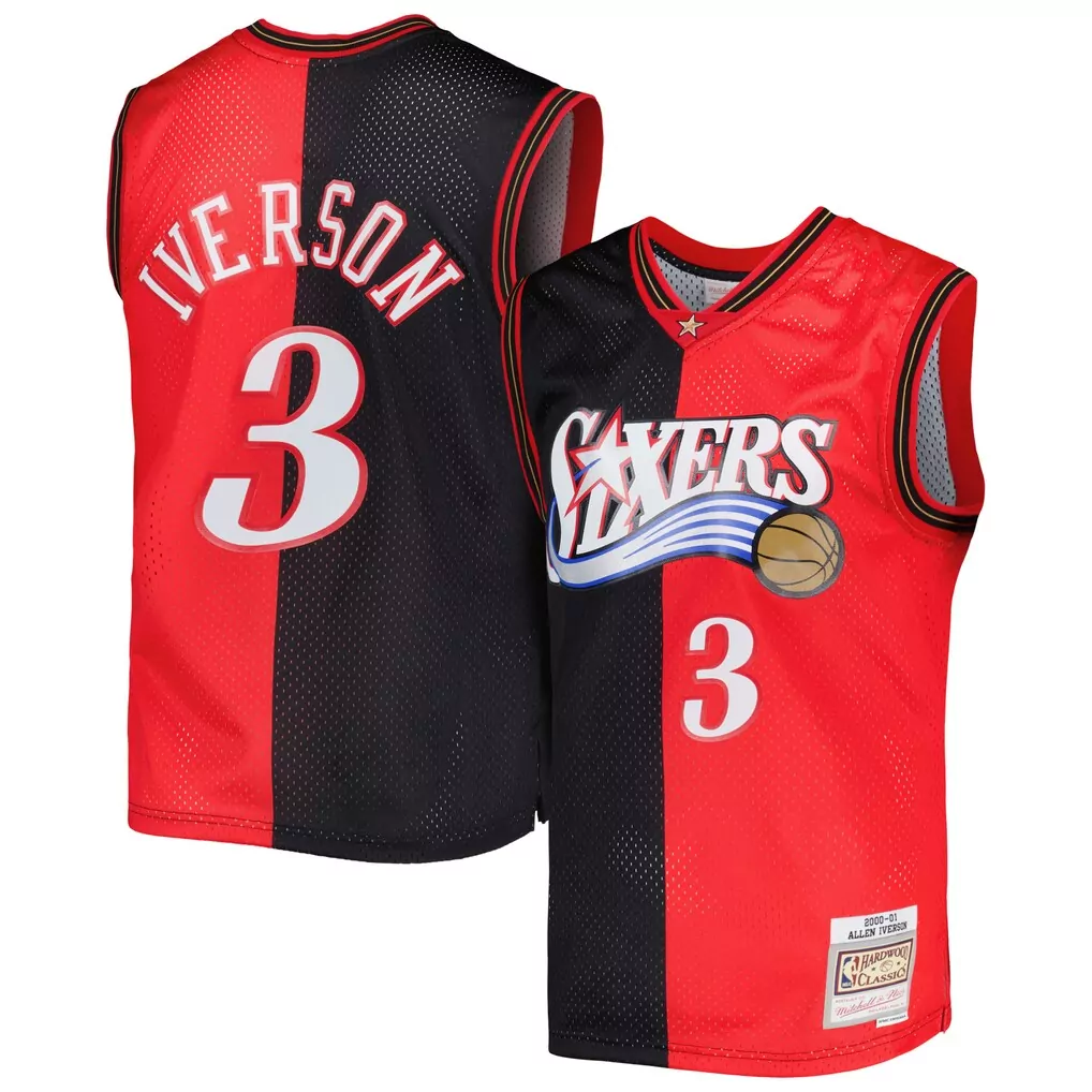 allen iverson philadelphia 76ers mitchell ness hardwood classics 1996 97 lunar new year swingman jersey white