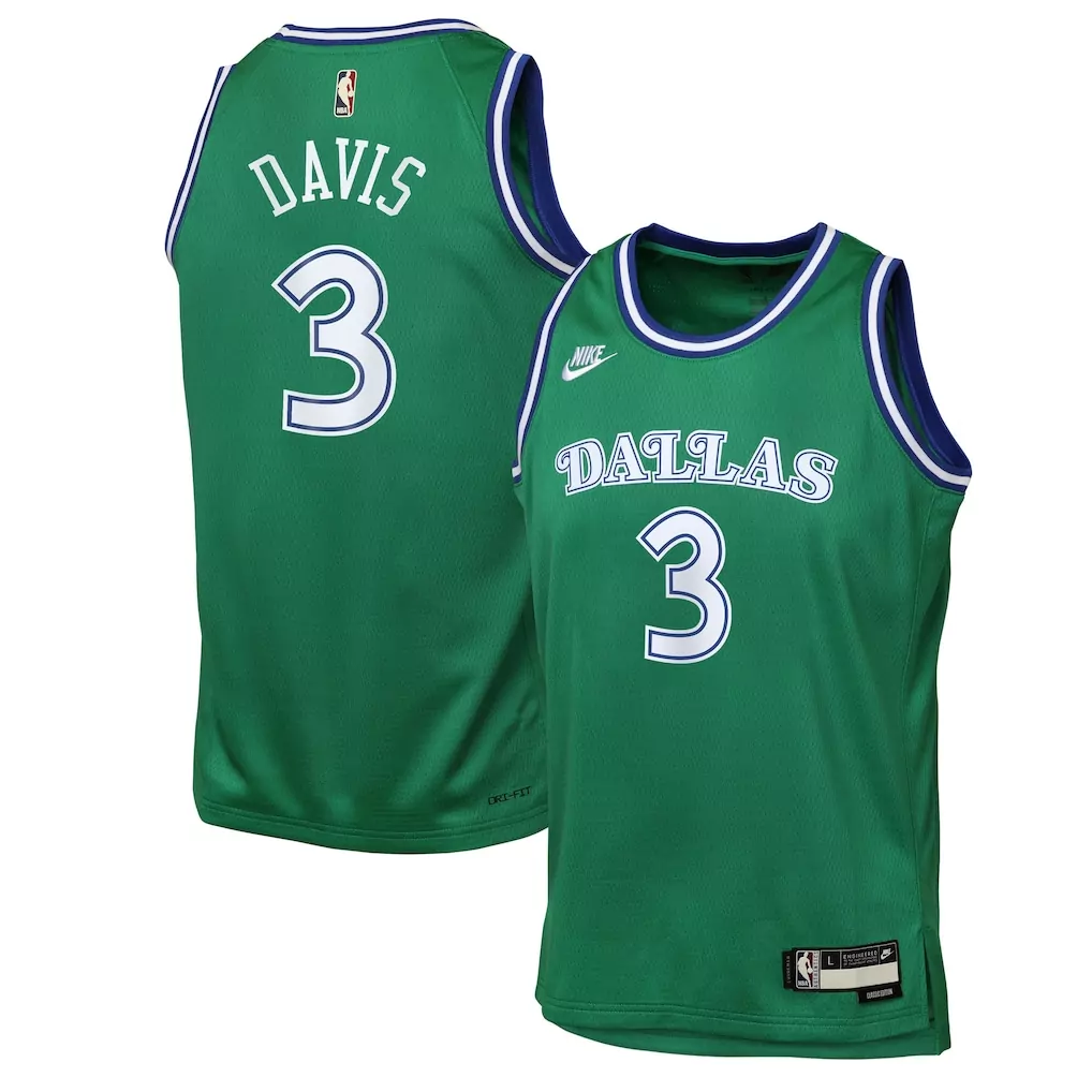 anthony davis dallas mavericks nike unisex swingman jersey classic edition green