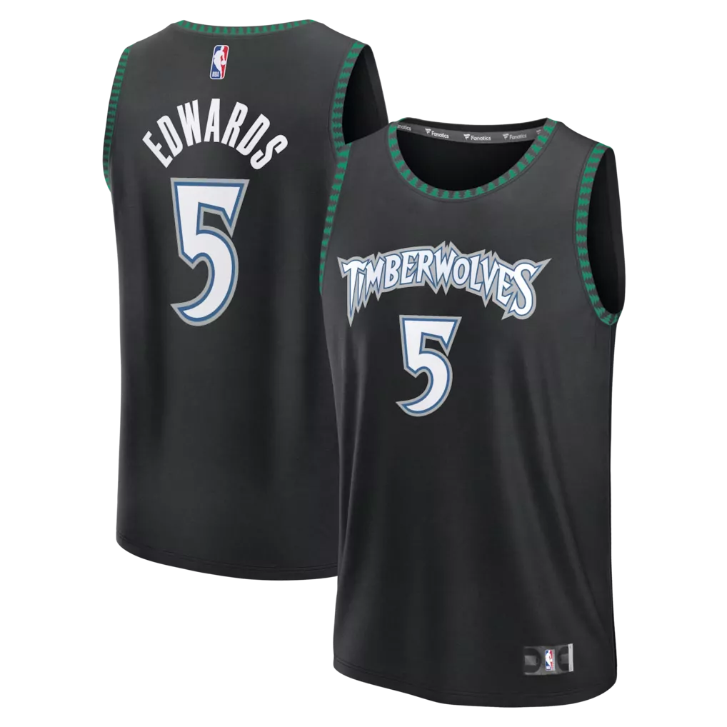anthony edwards minnesota timberwolves fanatics fast break replica player jersey icon edition navy