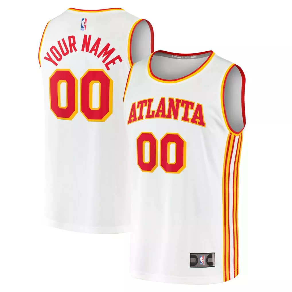 atlanta hawks fanatics fast break replica custom jersey black statement edition