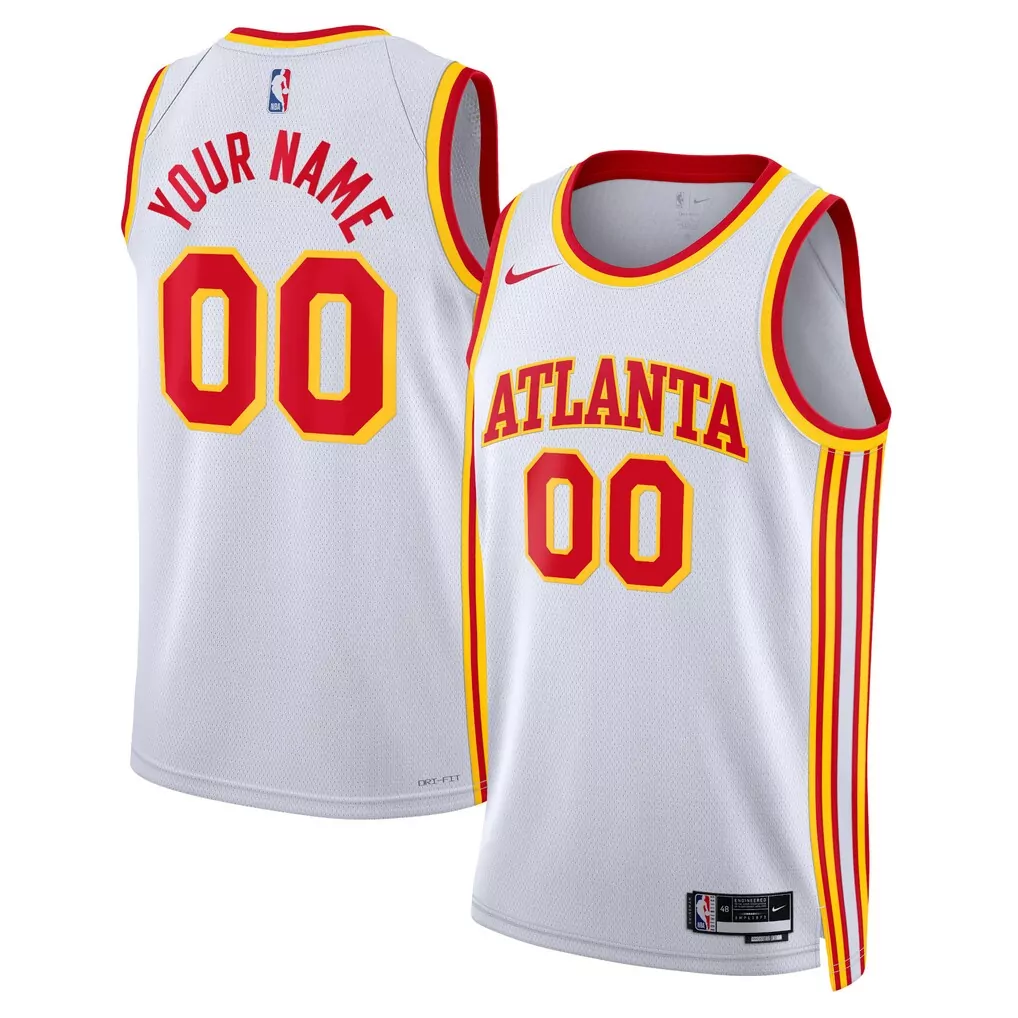 atlanta hawks nike authentic custom jersey black icon edition