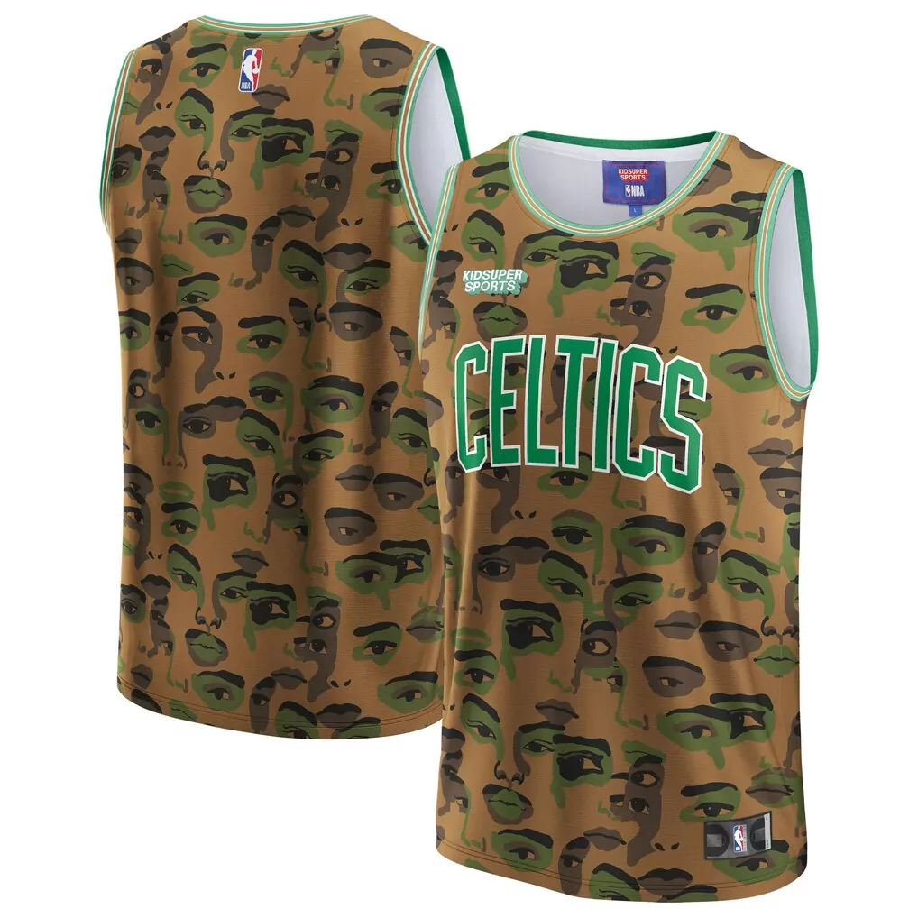 boston celtics fanatics youth fast break custom replica jersey kelly green icon edition