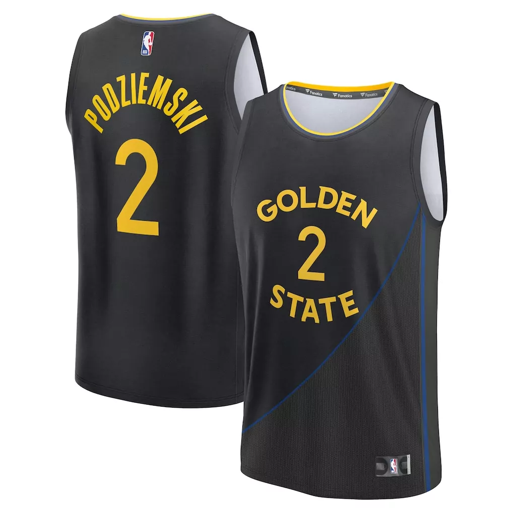 brandin podziemski golden state warriors fanatics fast break replica player jersey icon edition royal
