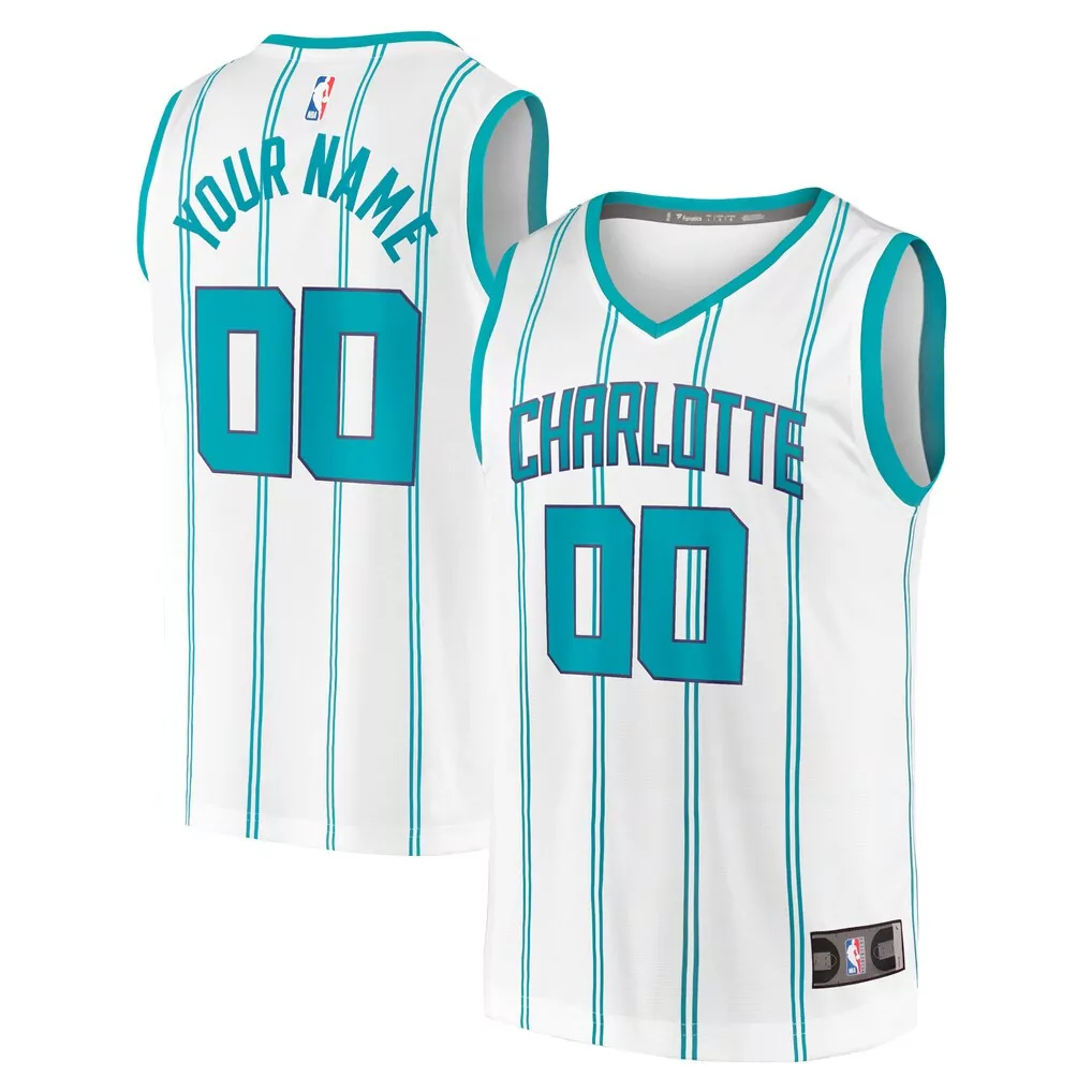 charlotte hornets fanatics fast break custom replica jersey association edition white