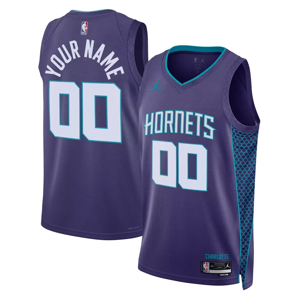 charlotte hornets jordan brand 2020 21 authentic custom jersey teal icon edition