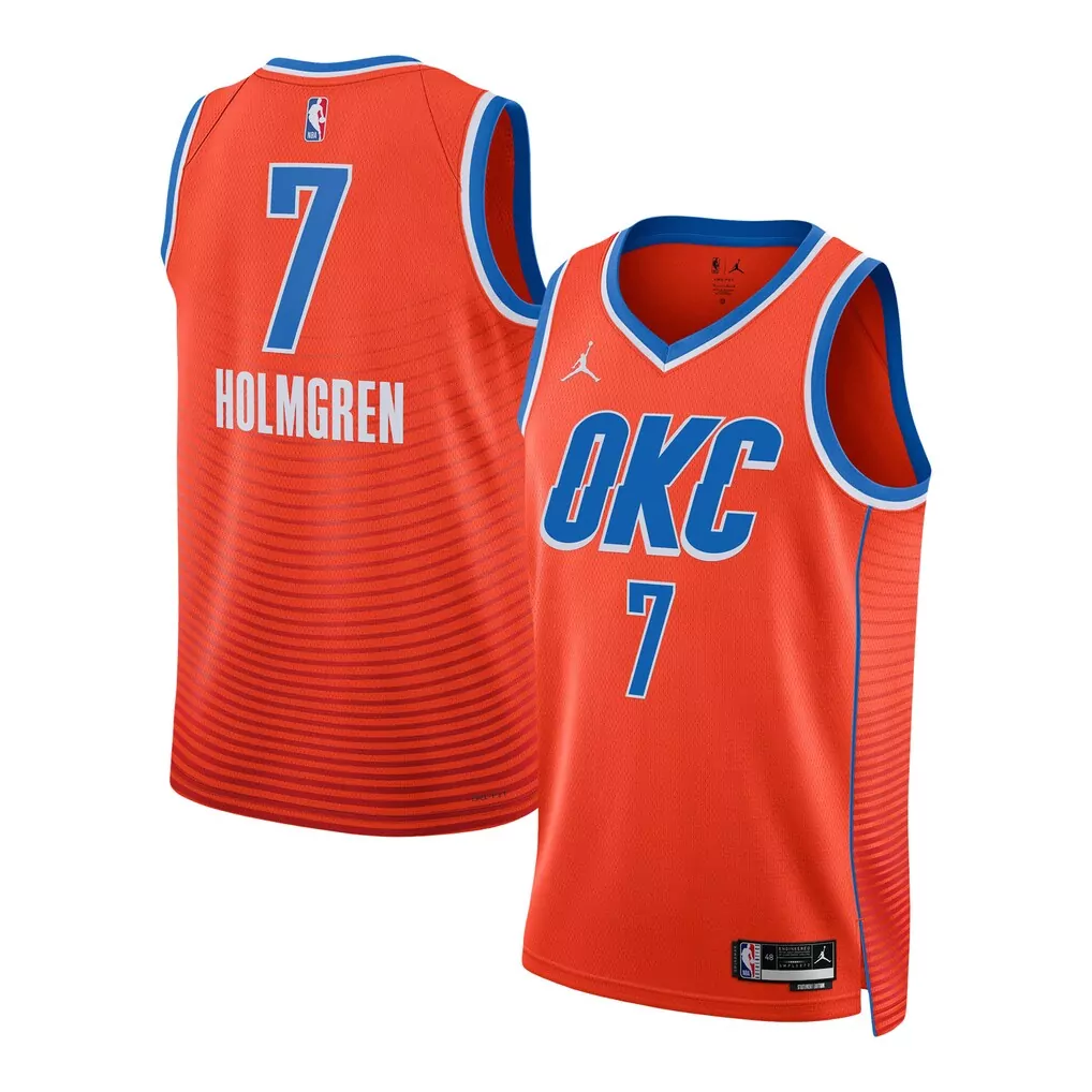 chet holmgren oklahoma city thunder fanatics fast break replica player jersey icon edition blue