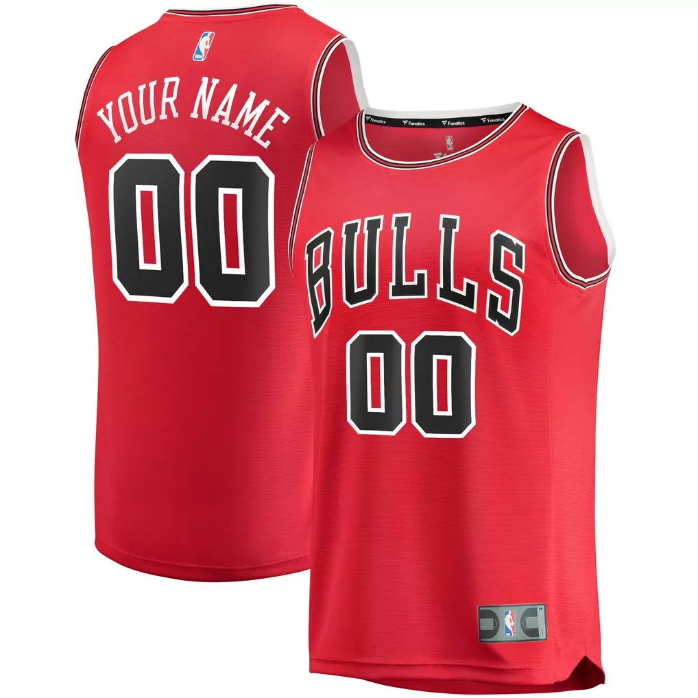 chicago bulls fanatics fast break custom replica jersey association edition white