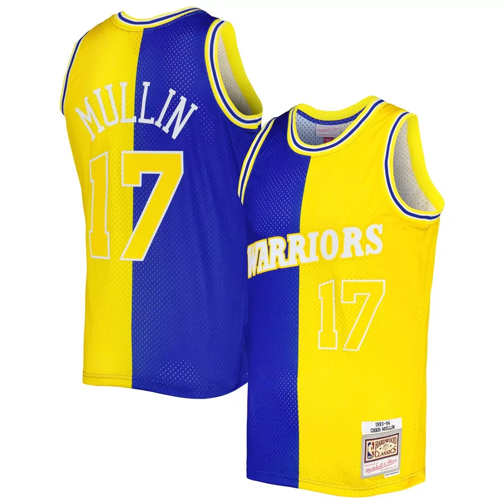 chris mullin golden state warriors mitchell ness 1993 94 hardwood classics swingman jersey royal