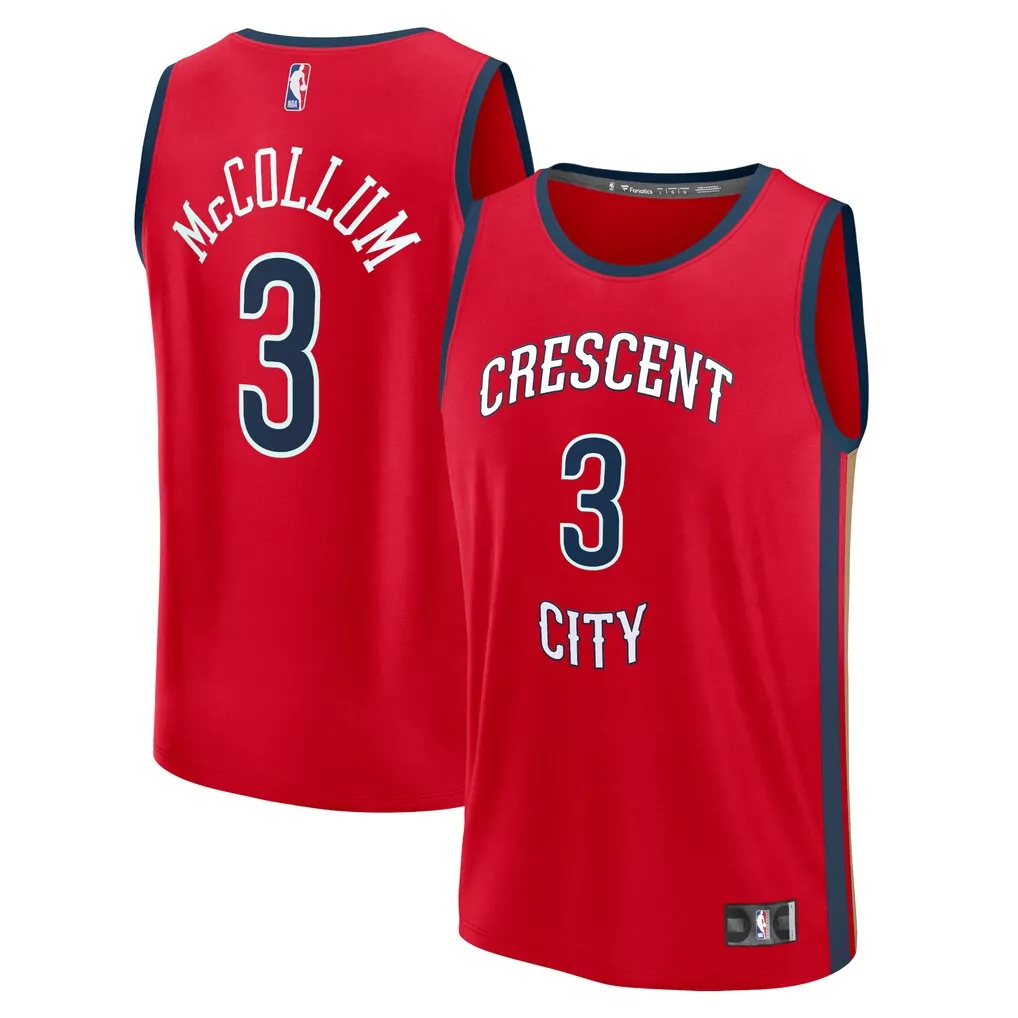 c j mccollum new orleans pelicans nike unisex swingman jersey icon edition navy