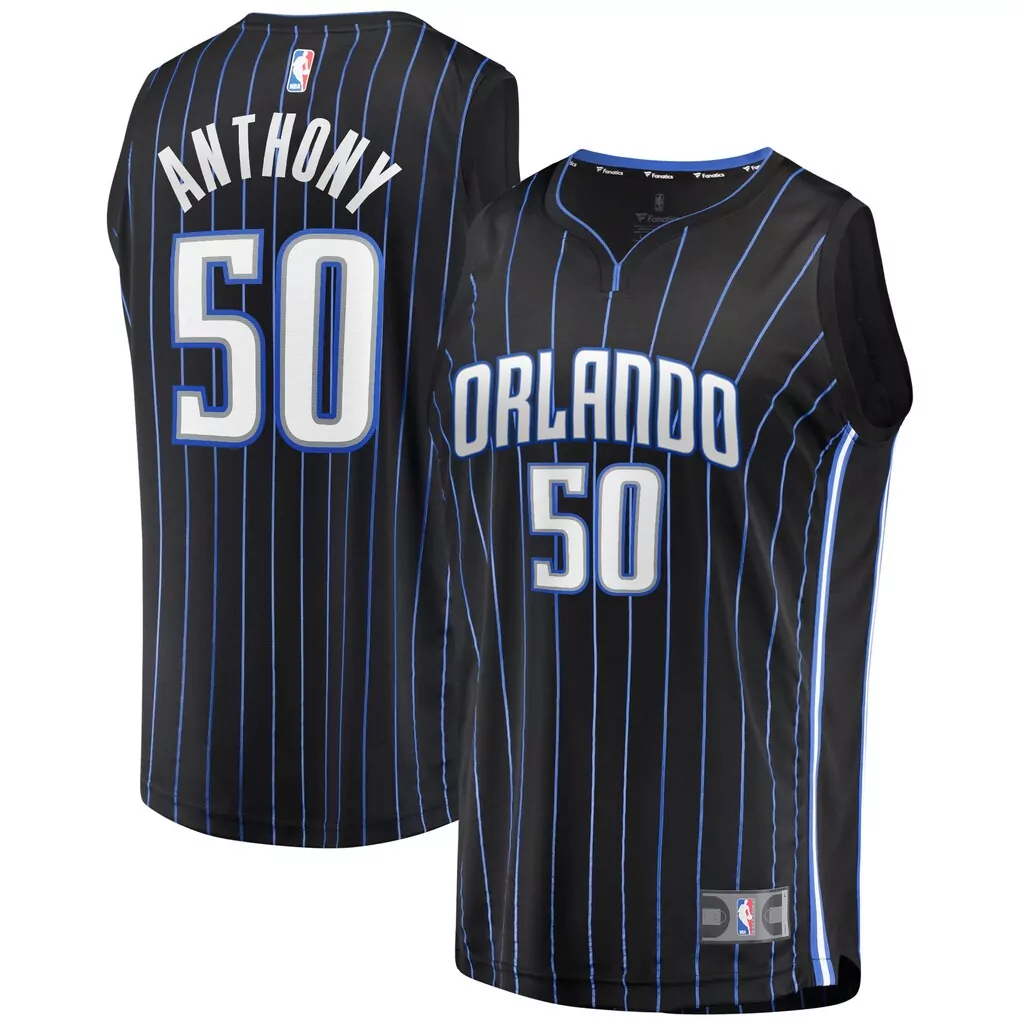 caleb houstan orlando magic fanatics fast break replica jersey icon edition black