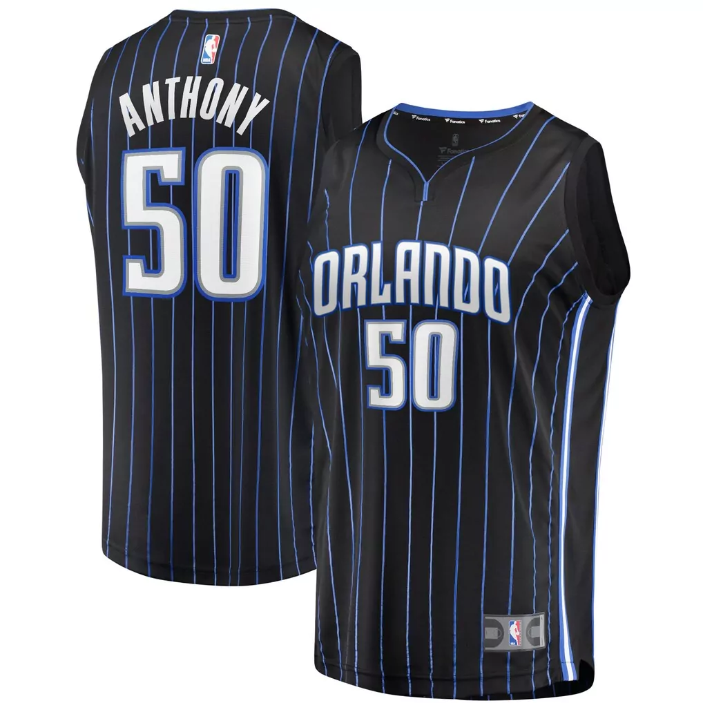 caleb houstan orlando magic fanatics fast break replica jersey icon edition black