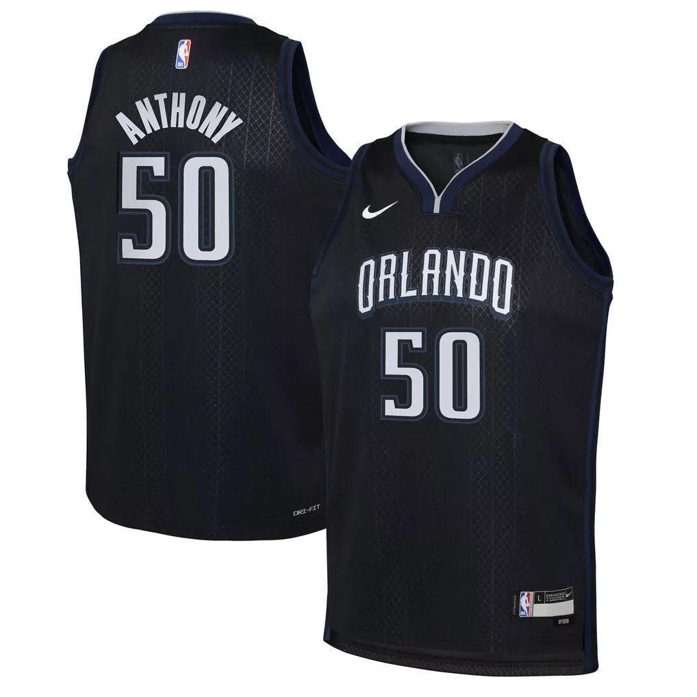 cole anthony orlando magic nike unisex swingman jersey icon edition black