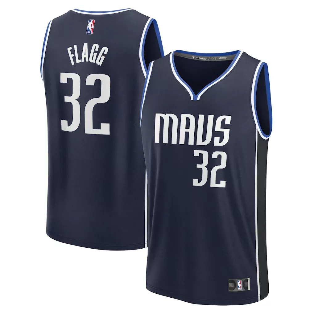 cooper flagg dallas mavericks fanatics 2025 nba draft first round pick fast break replica jersey icon edition blue