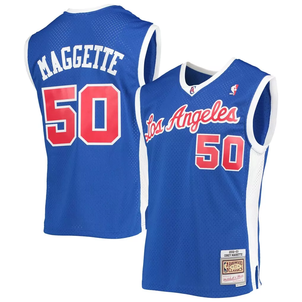 corey maggette la clippers mitchell ness 2000 01 hardwood classics swingman jersey red