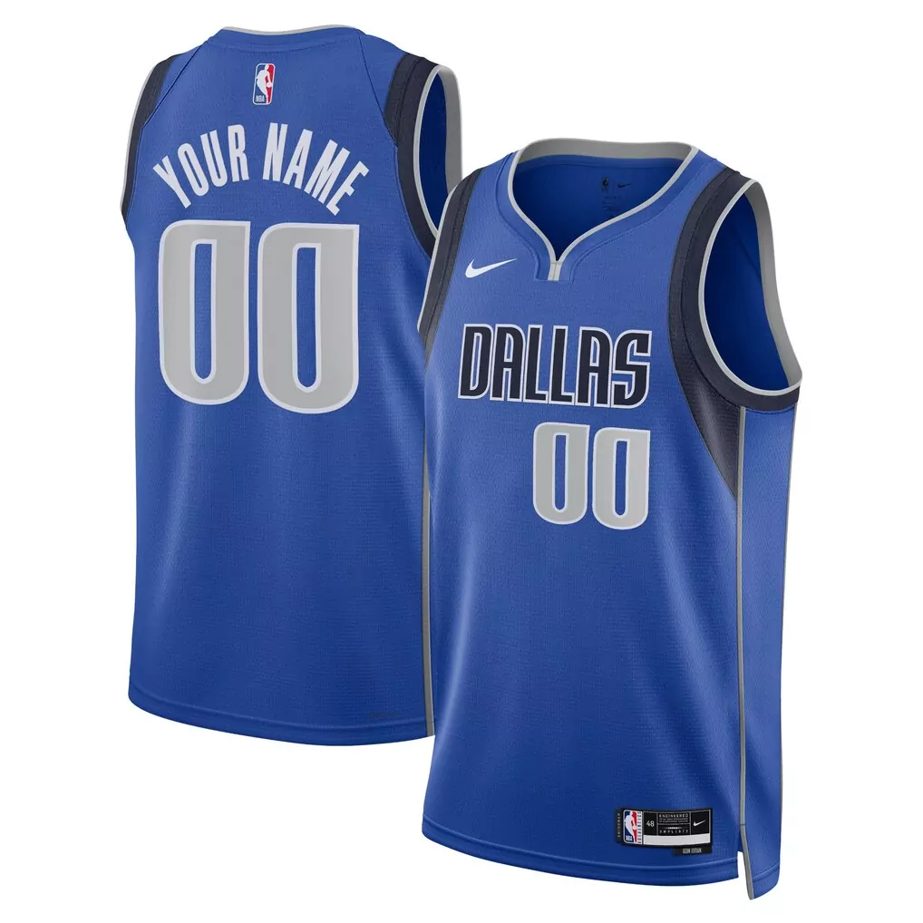 dallas mavericks nike unisex swingman custom jersey blue icon edition