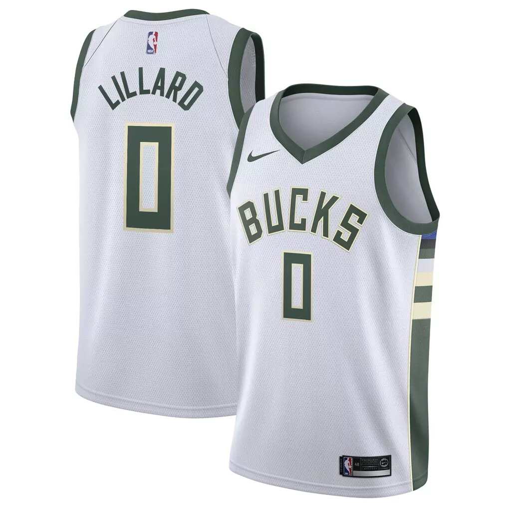 damian lillard milwaukee bucks fanatics youth fast break replica player jersey statement edition black