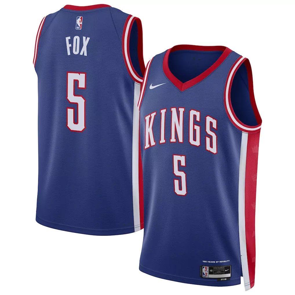 de aaron fox sacramento kings nike swingman player jersey association edition white 1