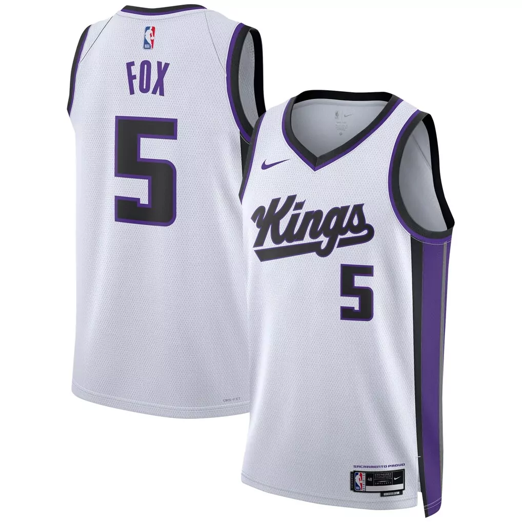 de aaron fox sacramento kings nike swingman player jersey association edition white 1