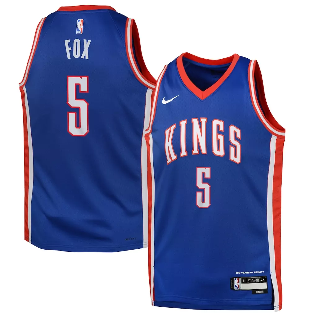 de aaron fox sacramento kings nike youth 2024 25 swingman jersey purple classic edition