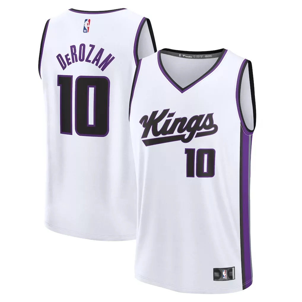 demar derozan sacramento kings fanatics fast break replica player jersey icon edition black