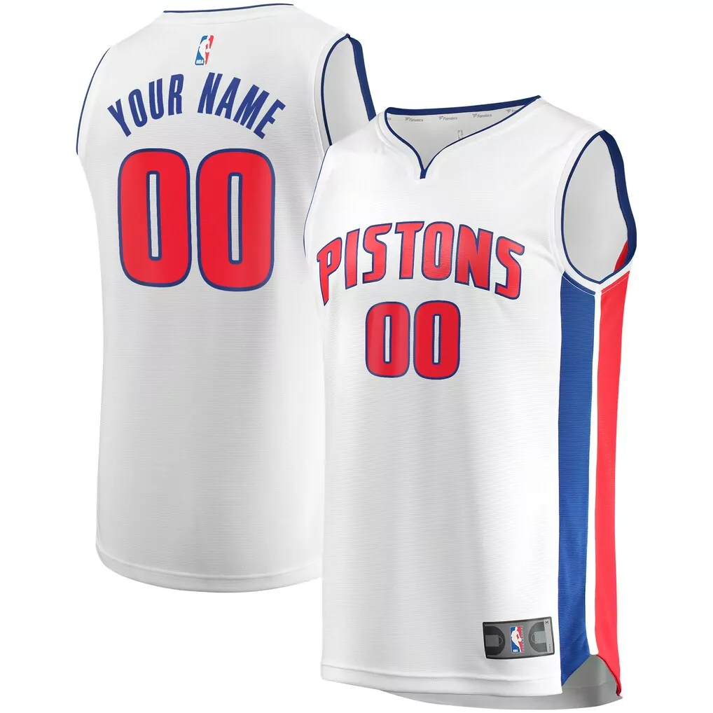 detroit pistons fanatics fast break custom replica jersey blue icon edition