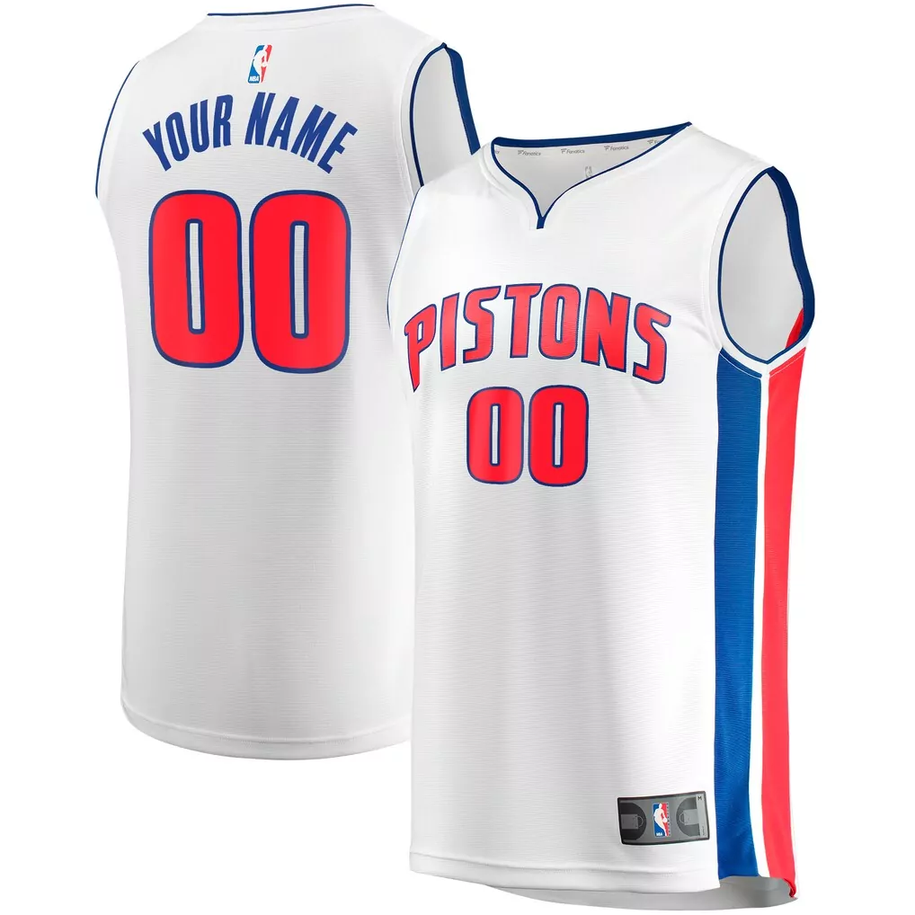 detroit pistons fanatics fast break custom replica jersey blue icon edition