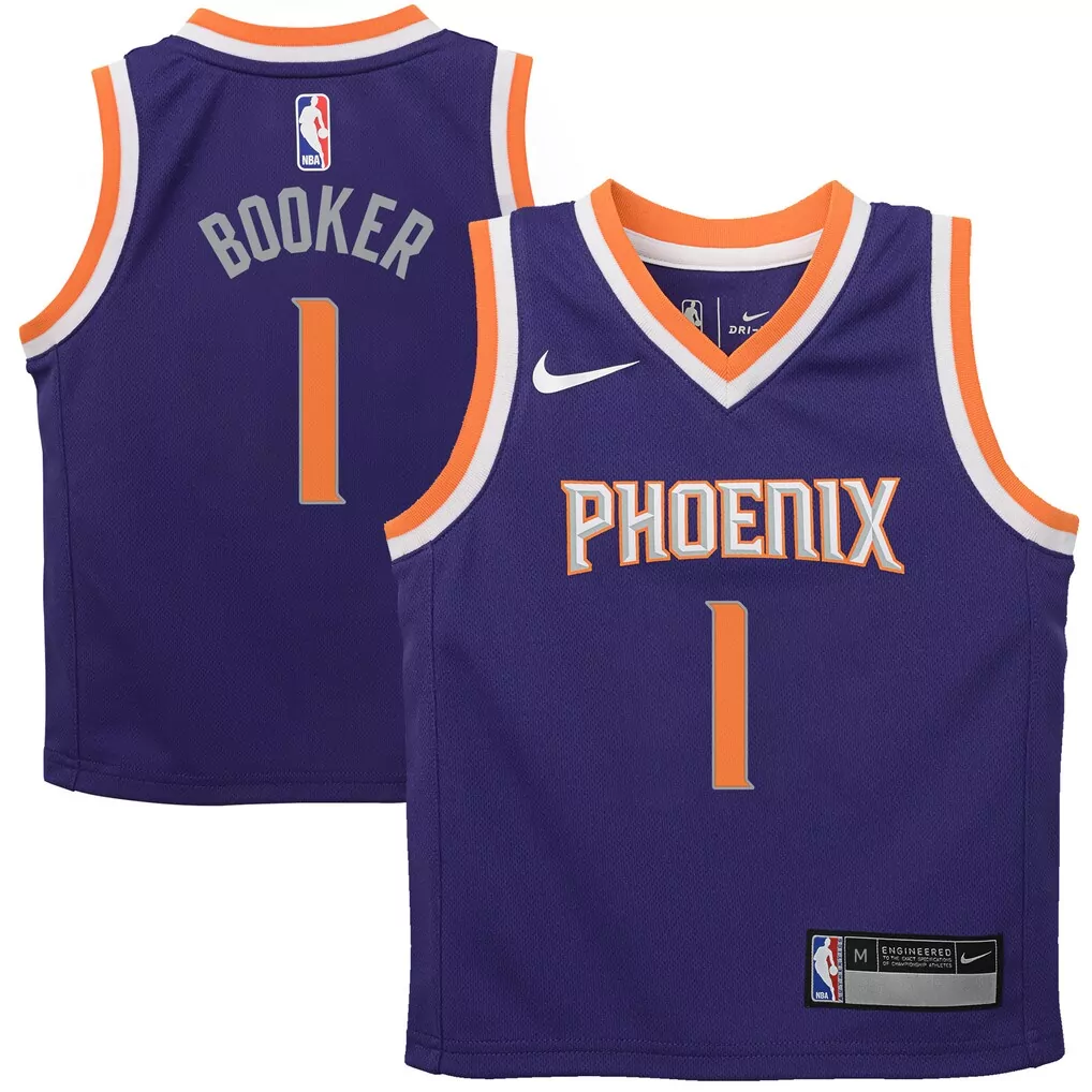 devin booker phoenix suns nike preschool replica jersey purple icon edition
