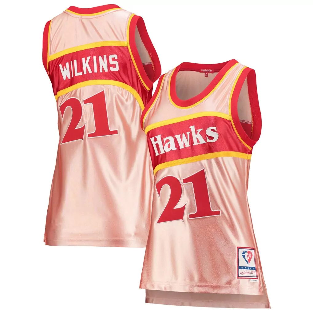 dominique wilkins atlanta hawks mitchell ness 1986 87 hardwood classics swingman jersey red