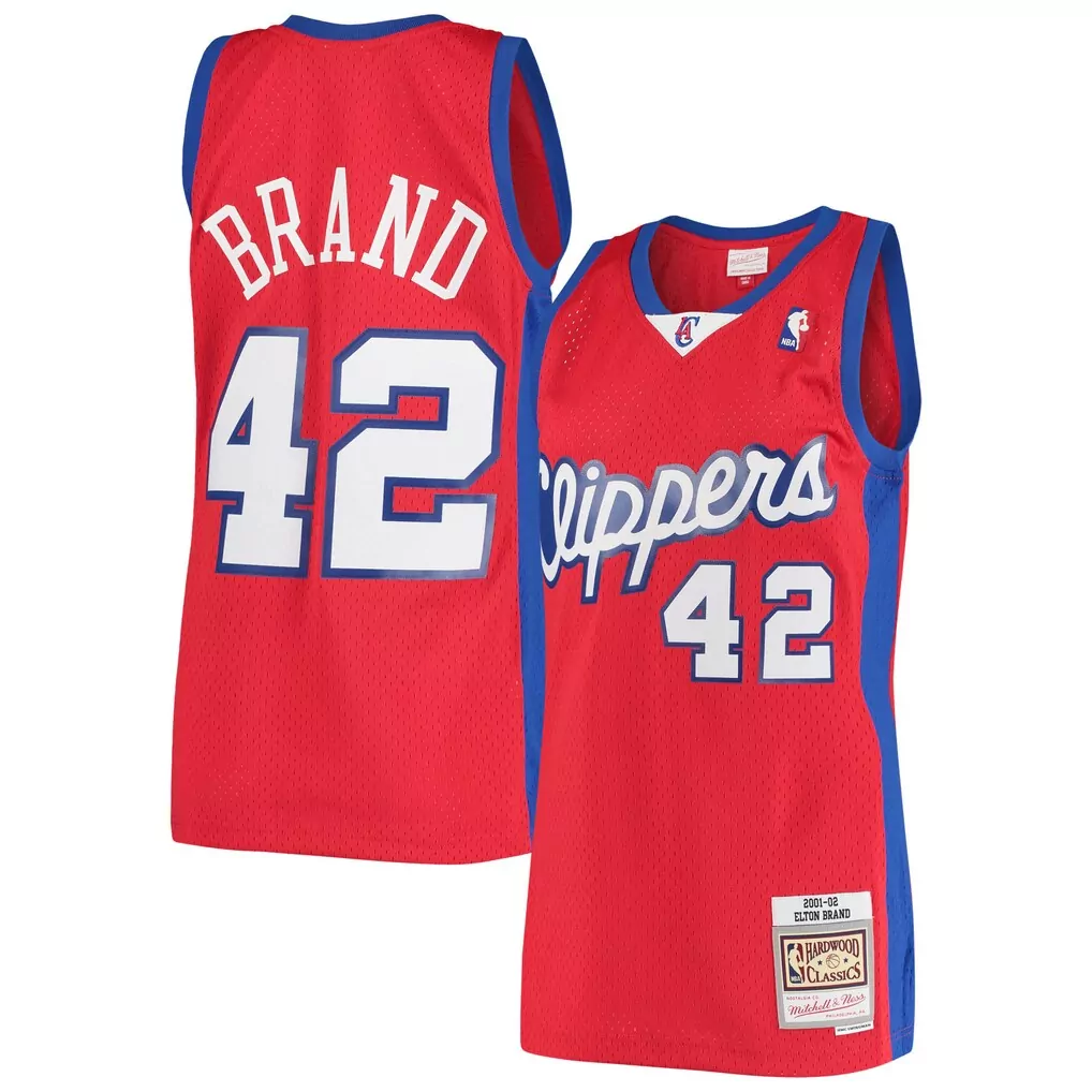corey maggette la clippers mitchell ness 2000 01 hardwood classics swingman jersey red