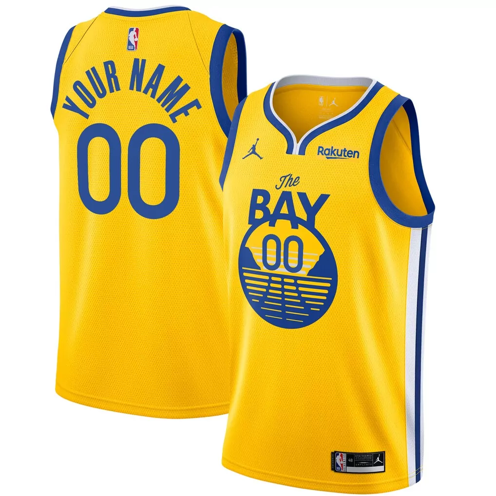 golden state warriors fanatics youth fast break replica custom jersey association edition white