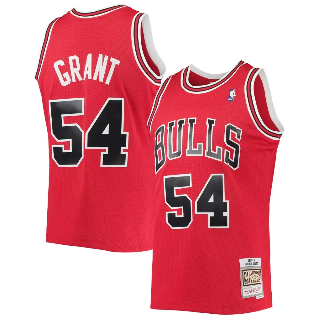dennis rodman chicago bulls mitchell ness unisex maxxed out fashion hockey jersey red