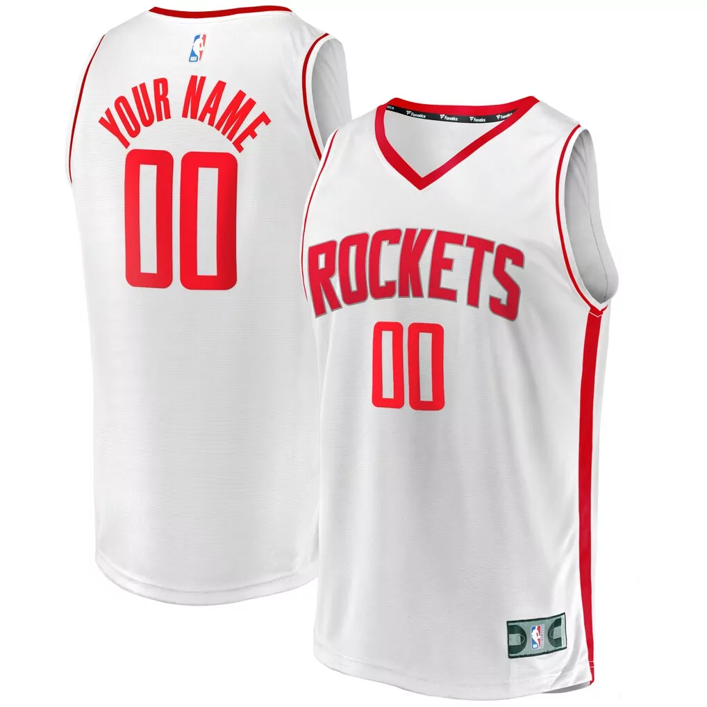 houston rockets fanatics fast break replica custom jersey statement edition black