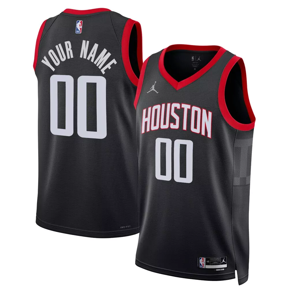 houston rockets jordan brand swingman custom jersey statement edition black
