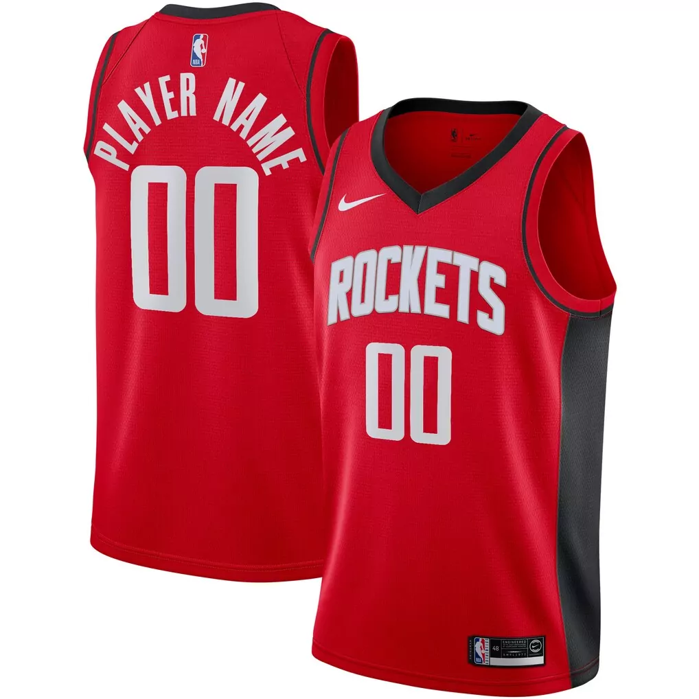 houston rockets nike 2020 21 swingman custom jersey icon edition red