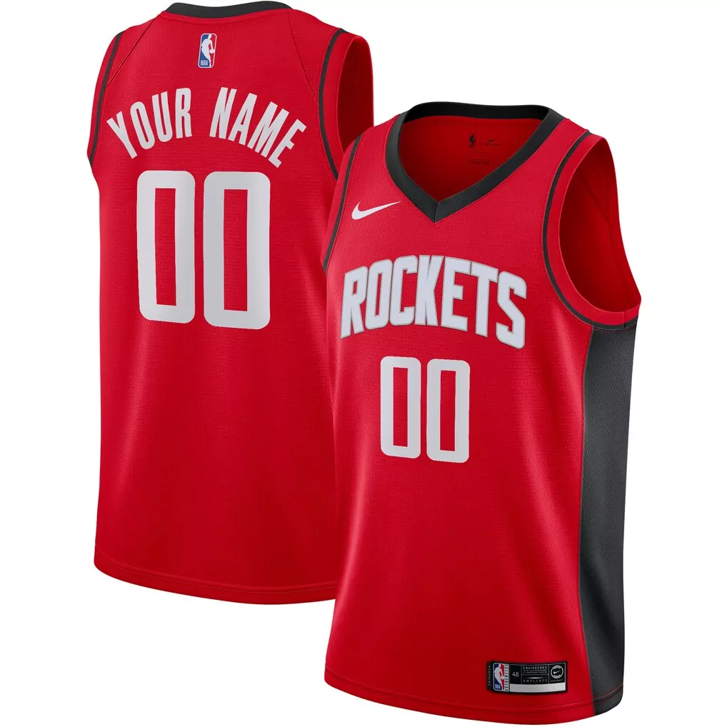 houston rockets nike 2020 21 swingman custom jersey icon edition red