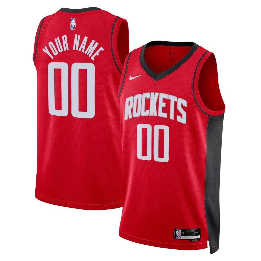 houston rockets nike 2020 21 swingman custom jersey icon edition red