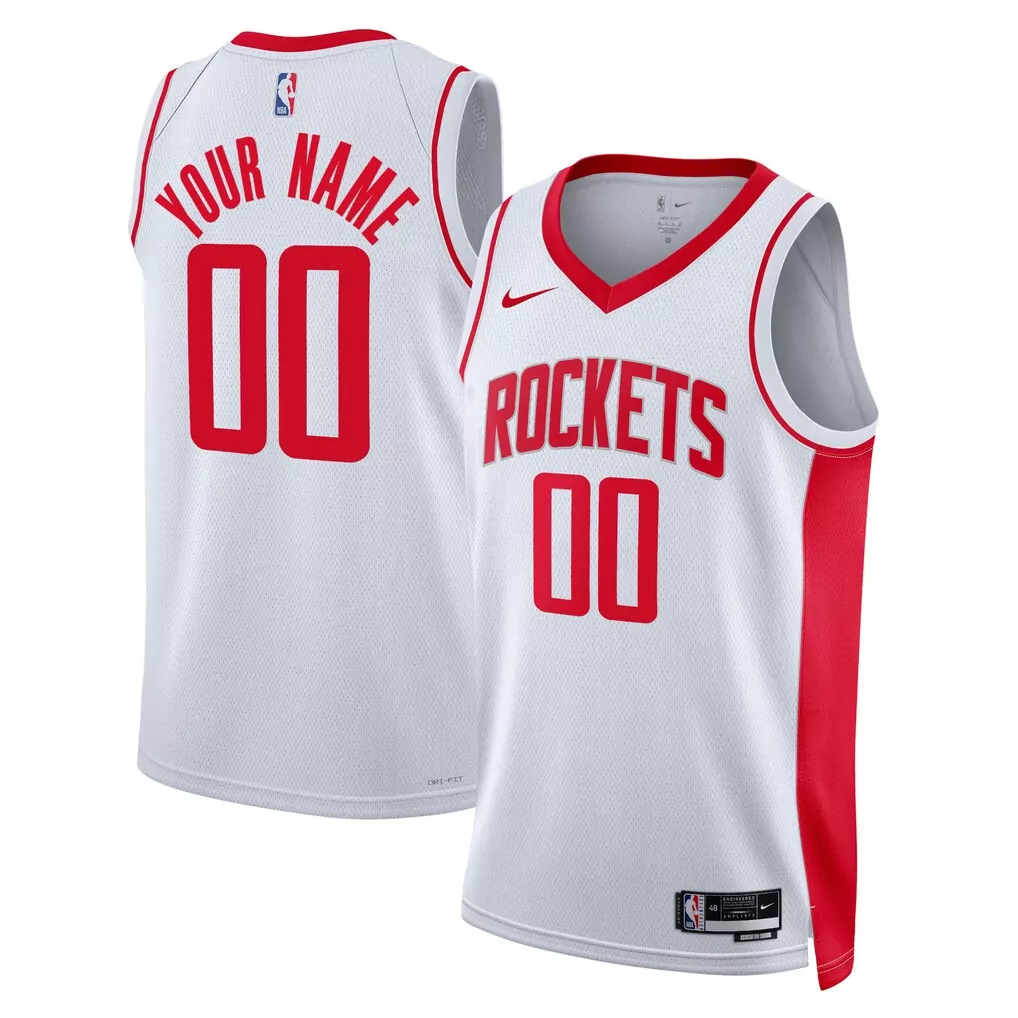 houston rockets nike 2020 21 swingman custom jersey icon edition red