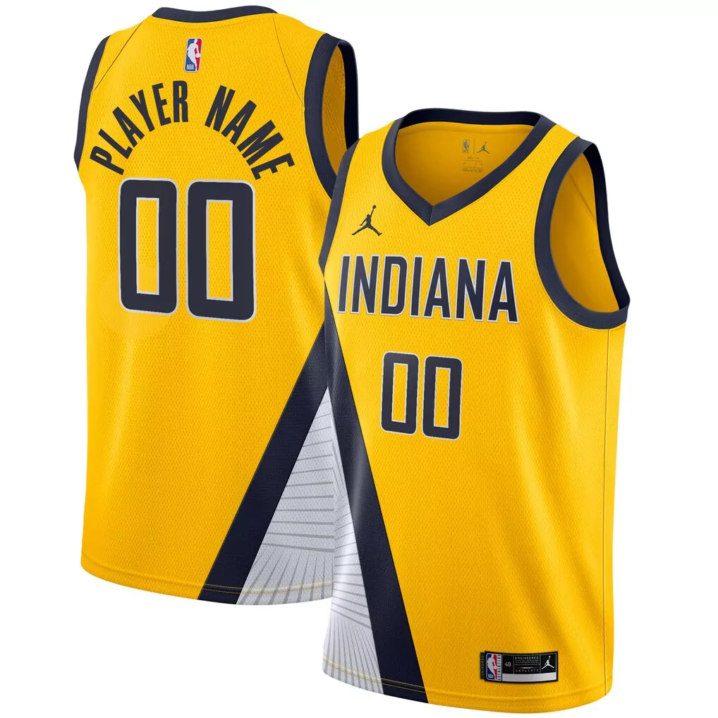 indiana pacers finals jersey white with custom name and number 00